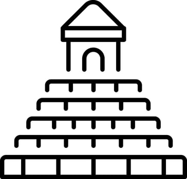 A line style icon showing cyrus tomb vector