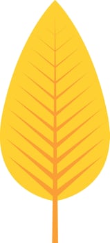 Yellow Great Sallow Leaf Falling in Autumn Season vector