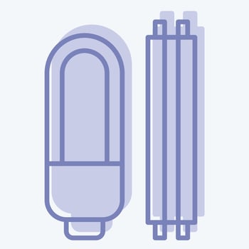 Icon Bulb Waste. related to Recycling symbol. two tone style. design editable vector