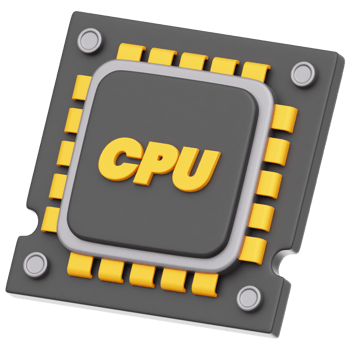 3D Render Icon CPU png