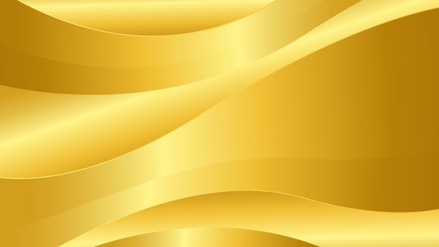 Elegant bright gold metallic wave background vector