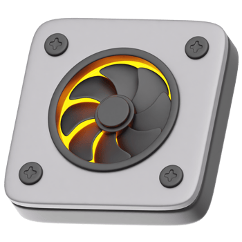 3D Render 3D Illustration, icon Computer Fan png