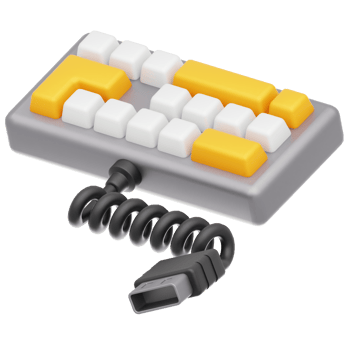 3D Render 3D Illustration, keyboard icon png