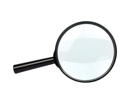 Magnifying glass isolated on transparent background png