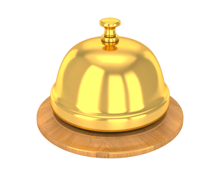Service bell isolated on transparent background png