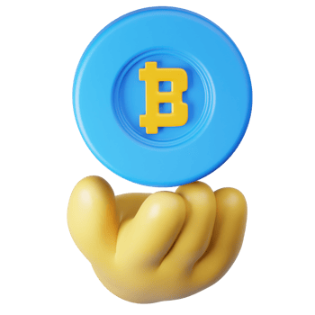 3D Render 3D Illustration, icon Bitcoin hand png