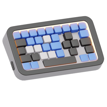 3D Render 3D Isometric Keyboard Icon png