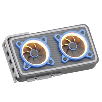 3D Render DualFan Graphics Card 3D Illustration png