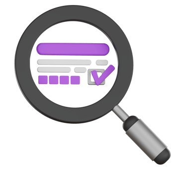 Search magnifying glass User Interface 3D icon png
