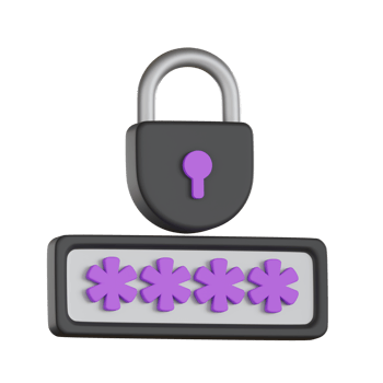 Password security lock User Interface 3D icon png