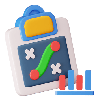 3D Render Icon Data Analytics Chart png