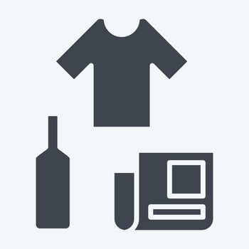 Icon Recycled Product. related to Recycling symbol. glyph style. design editable vector