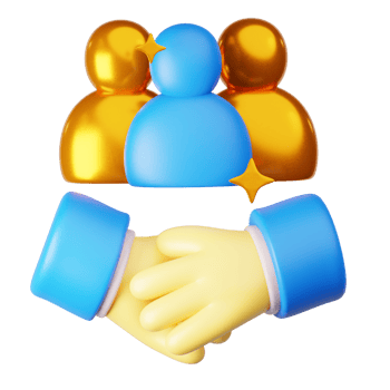 3D Render Icon Teamwork and Collaboration png