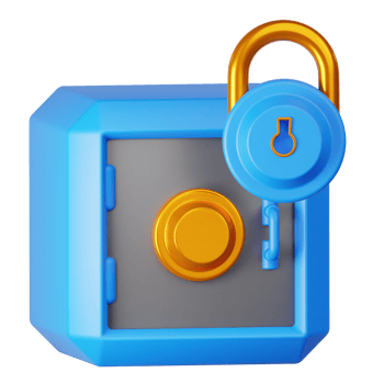 3D Render Icon Data Security png