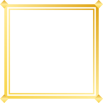 gold line square frame png