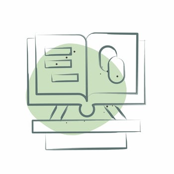 Icon History. related to Prehistoric symbol. Color Spot Style. design editable vector