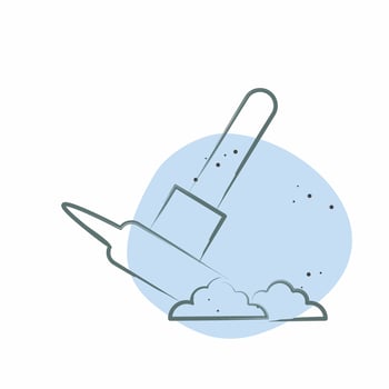 Icon Hoe. related to Prehistoric symbol. Color Spot Style. design editable vector