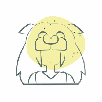 Icon Fur Pelt. related to Prehistoric symbol. Color Spot Style. design editable vector