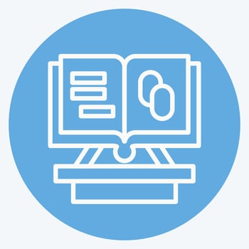 Icon History. related to Prehistoric symbol. blue eyes style. design editable vector