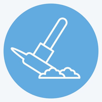 Icon Hoe. related to Prehistoric symbol. blue eyes style. design editable vector