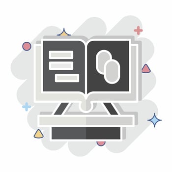 Icon History. related to Prehistoric symbol. comic style. design editable vector