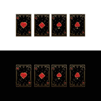 luxury card modern gambling game design template logo vector