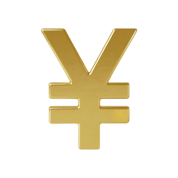Gold Yen symbol png