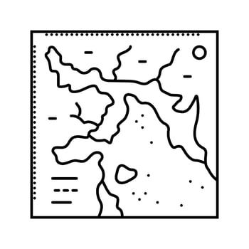 nautical chart sailing sport line icon fragment vector