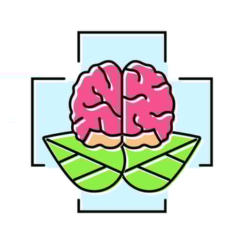 cognitive health inclusive fitness color icon component vector