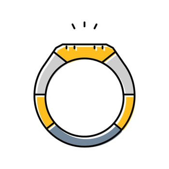 fitness ring wearable fitness color icon indicator vector