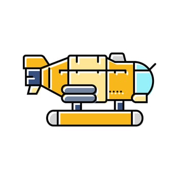 submersible world ocean color icon figure vector