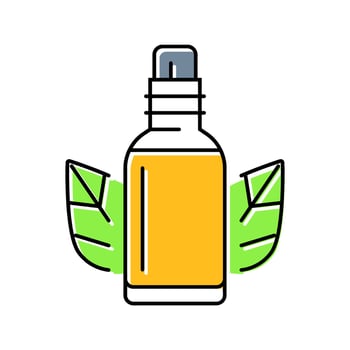 essential oils bottle leaves color icon article vector