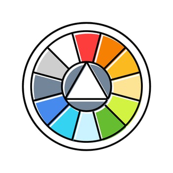 multi color option color icon item vector