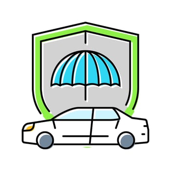 insurance car dealership color icon unit vector