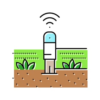 plant sensor agri tech color icon sign vector