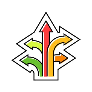 flexible positioning color icon piece vector