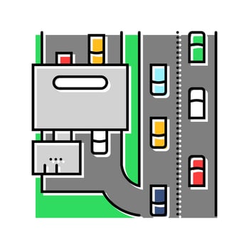 gas station highway highway road color icon mark vector