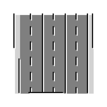 road markings highway color icon mark vector