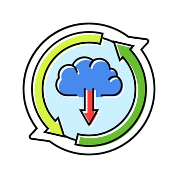 over air updates color icon module vector
