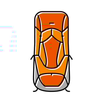 trail hiking backpack color icon detail vector