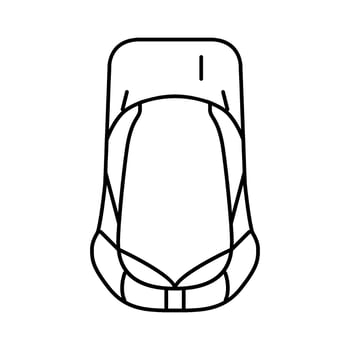 comfort hiking backpack line icon product vector