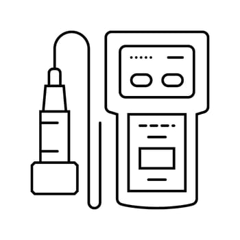 depth gauge world ocean line icon item vector