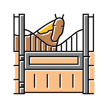 stable horse breeding color icon entry vector