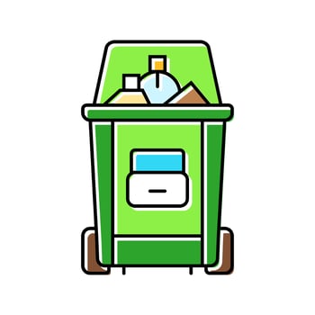 recycling bin cosmetics sustainable beauty color icon component vector