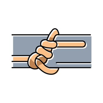 timber hitch nautical knot color icon product vector
