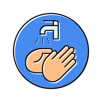 washing hands before aiding color icon component vector