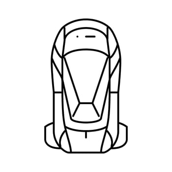 hydration hiking backpack line icon indicator vector