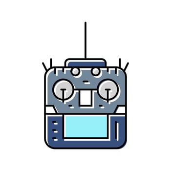 remote control aerial vehicle color icon fragment vector