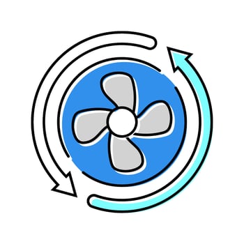 proper ventilation injury prevention color icon sign vector