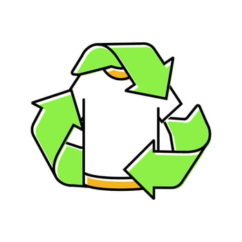 recycle clothing thrift driven fashion color icon fragment vector